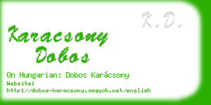 karacsony dobos business card
