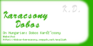 karacsony dobos business card